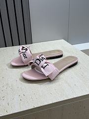 J'Adior Slide Soupir Pink Embroidered Cotton - 6