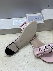 J'Adior Slide Soupir Pink Embroidered Cotton - 5