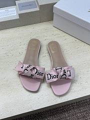 J'Adior Slide Soupir Pink Embroidered Cotton - 4