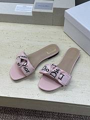 J'Adior Slide Soupir Pink Embroidered Cotton - 3