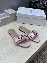 J'Adior Slide Soupir Pink Embroidered Cotton - 2
