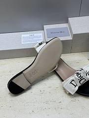 J'Adior Slide Black Embroidered Cotton - 3
