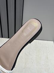 J'Adior Slide Black Embroidered Cotton - 6