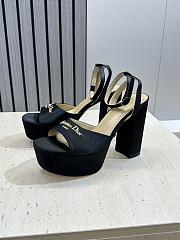 Dior D-Lane Platform Sandal Black Satin 12cm - 6