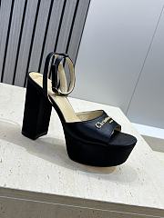Dior D-Lane Platform Sandal Black Satin 12cm - 4
