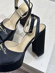 Dior D-Lane Platform Sandal Black Satin 12cm - 3