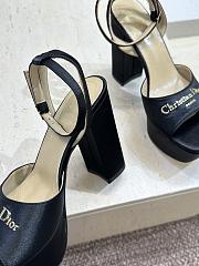 Dior D-Lane Platform Sandal Black Satin 12cm - 2