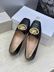 Dior Medaillon Buckle Loafer Black Lambskin - 6