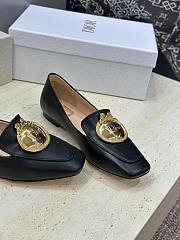 Dior Medaillon Buckle Loafer Black Lambskin - 4