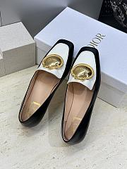 Dior Medaillon Loafer Black and White Lambskin - 5