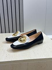 Dior Medaillon Loafer Black and White Lambskin - 4