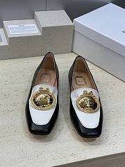 Dior Medaillon Loafer Black and White Lambskin - 2