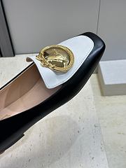 Dior Medaillon Loafer Black and White Lambskin - 3