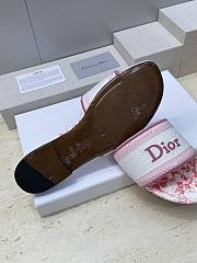 Dioriviera Dway Slide White and Rose des Vents Embroidered Cotton and Toile de Jouy Floral Garden Motif - 3