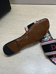 Dway Slide Black Embroidered Cotton and Multicolor Dior Secret Garden Motif - 3