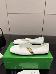 Bottega Veneta Charlotte Mary Jane Ballerina White - 4
