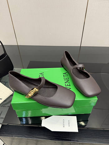 Bottega Veneta Charlotte Mary Jane Ballerina Espresso