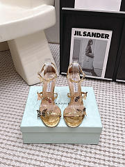 Aquazzura Papillon Ankle Strap Sandal 105 Gold - 1