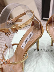 Aquazzura Papillon Ankle Strap Sandal 105 Gold - 6