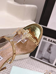 Aquazzura Papillon Ankle Strap Sandal 105 Gold - 5