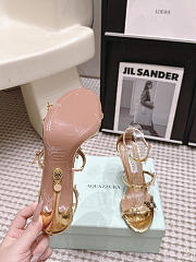 Aquazzura Papillon Ankle Strap Sandal 105 Gold - 4