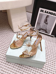 Aquazzura Papillon Ankle Strap Sandal 105 Gold - 3