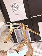 Aquazzura Papillon Ankle Strap Sandal 105 Gold - 2