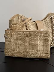 Chanel Shopping Bag Braided Raffia & Gold-Tone Metal Beige AS6090 - 40x26x12cm - 6