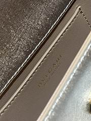 Bvlgari Serpenti Forever Phone Case In Silver Striated Calf Leather - 19x10x3.5cm - 6