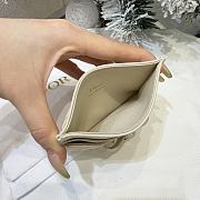 Lady Dior Freesia Card Holder Craie Cannage Lambskin - 10.5x8x0.5cm - 5