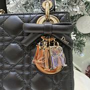 Mini Lady Dior Bag with Chain Black Cannage Lambskin - 17x15x7cm - 2