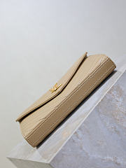 YSL Cassandre Envelope Chain Wallet In Lambskin Natural Tan - 22.5x14x4cm - 6