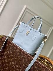 LV Neverfull Bandouliere Inside Out BB Tote Bag Monogram Sky Blue M28336 - 26.5x16.5x11cm - 5