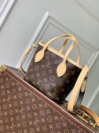 LV Neverfull Bandouliere Inside Out BB Tote Bag Monogram Banana M29228 - 26.5x16.5x11cm