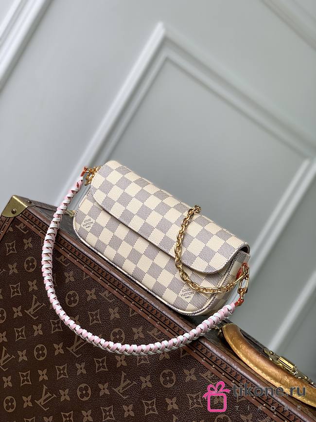LV Wallet On Chain Ivy Damier Azur N40916 - 23.5x12x4.3cm - 1