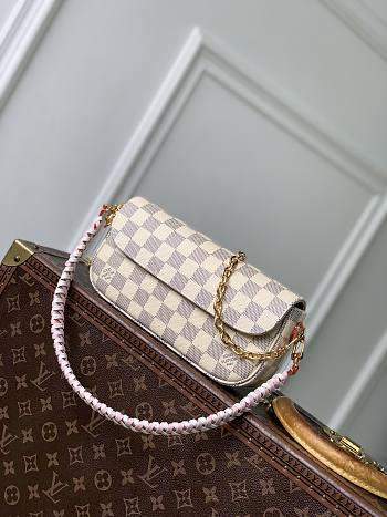 LV Wallet On Chain Ivy Damier Azur N40916 - 23.5x12x4.3cm