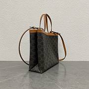 Celine Small Square Cabas In Triomphe Canvas Honey - 26x23x8.5cm - 5