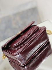 YSL Niki Mini In Vintage Leather Burgundy - 18x12.5x5cm - 4