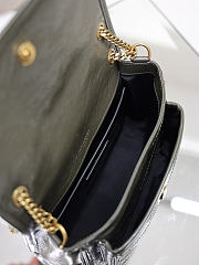 YSL Niki Baby In Vintage Leather Green - 21x16x7.5cm - 5