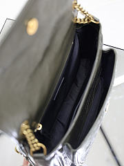 YSL Niki Medium In Vintage Leather Green - 28x20x8.5cm - 6