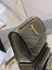 YSL Niki Medium In Vintage Leather Green - 28x20x8.5cm - 5