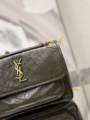 YSL Niki Medium In Vintage Leather Green - 28x20x8.5cm - 3