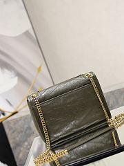 YSL Niki Medium In Vintage Leather Green - 28x20x8.5cm - 2