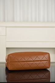 Chanel Small Tote Suede Calfskin Shiny Lambskin & Gold-Tone Metal Beige & Brown - 36x24x14cm - 3