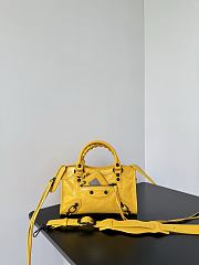 Balenciaga Le City Bag Mini in Yellow Arena Lambskin - 23.8x16x6.3cm - 1