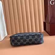 Gucci Lady Lunetta Small Shoulder Bag In Dark Blue GG Denim ‎874743 - 22x14x5.5cm - 4