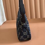 Gucci Lady Lunetta Small Shoulder Bag In Dark Blue GG Denim ‎874743 - 22x14x5.5cm - 3