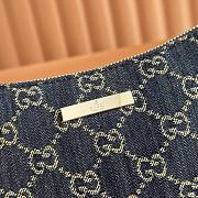 Gucci Lady Lunetta Small Shoulder Bag In Dark Blue GG Denim ‎874743 - 22x14x5.5cm - 2