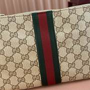 Gucci Small GG Pouch with Web Sand and Brown GG Canvas 875821 - 25.5x15x10cm - 6