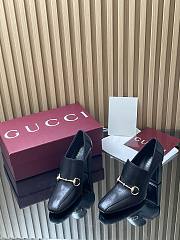 Gucci Loafer Pump With Horsebit Black Leather 832443 - 5